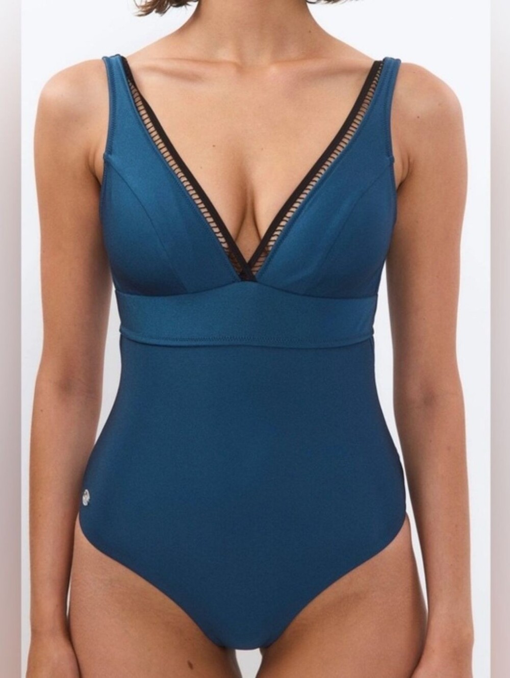 Biliblond Atlantic Plunge One Piece Swimsuit Size XL Navy